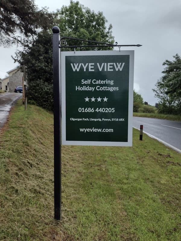 Wye View roadside sign